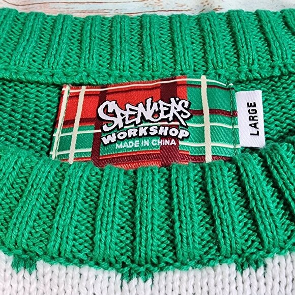 Ugly Christmas Sweater Adult Large Spencers Workshop Gingerbread Man - Picture 5 of 8